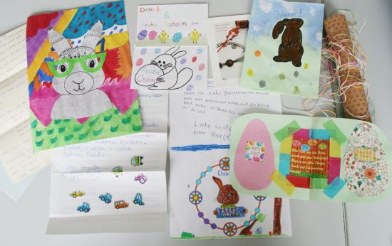 Osterkarten und Briefe an das Klinikum Freising